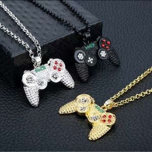 Gamers Console Necklace Goldtone